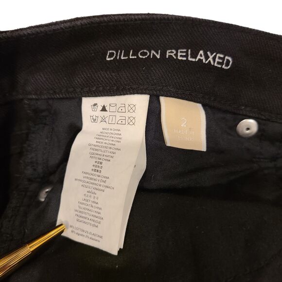 Michael Kors Jeans Womens‎ Size 2 Black Denim Rhinestones Distressed Rocker Glam - Picture 8 of 11